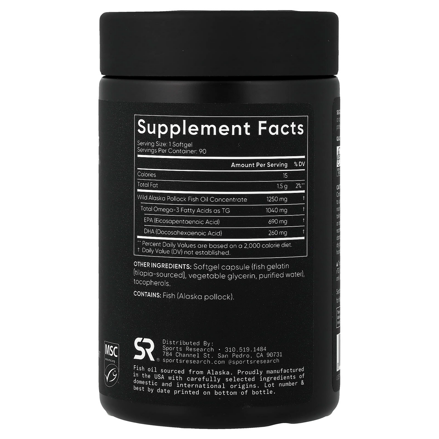 Sports Research Alaskan Omega-3 Fish Oil Triple Strength Softgels