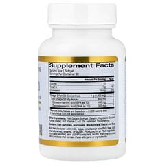 California Gold Nutrition Omega 800 Ultra-Concentrated Omega-3 Fish Oil 480 Mg Epa 320 Mg DHA Fish Gelatin Softgels