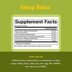 Natural Factors Herbal Factors Sleep Relax with Valerian & Hops 90 Capsules