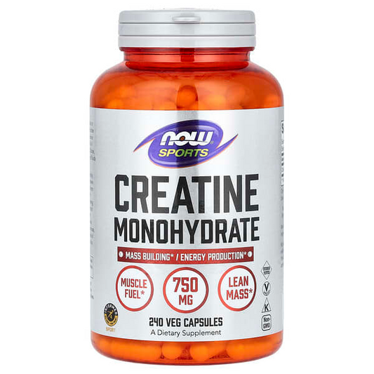 Now Foods Sports Creatine Monohydrate Mass Building/energy Production Veg Capsules (0.75g per Capsule)