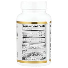 California Gold Nutrition Brain Health Supports Memory & Cognitive Function Alpha Size and Serin Aid 60 Veggie Capsules
