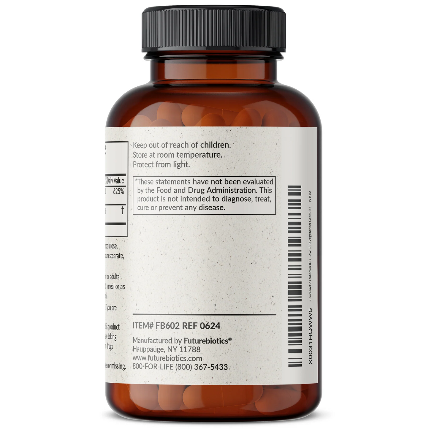Futurebiotics Vitamin K2+D3 Vitamin K2 as Mk-7 Bone Health Calcium Utilisation Cardiovascular Health Capsules