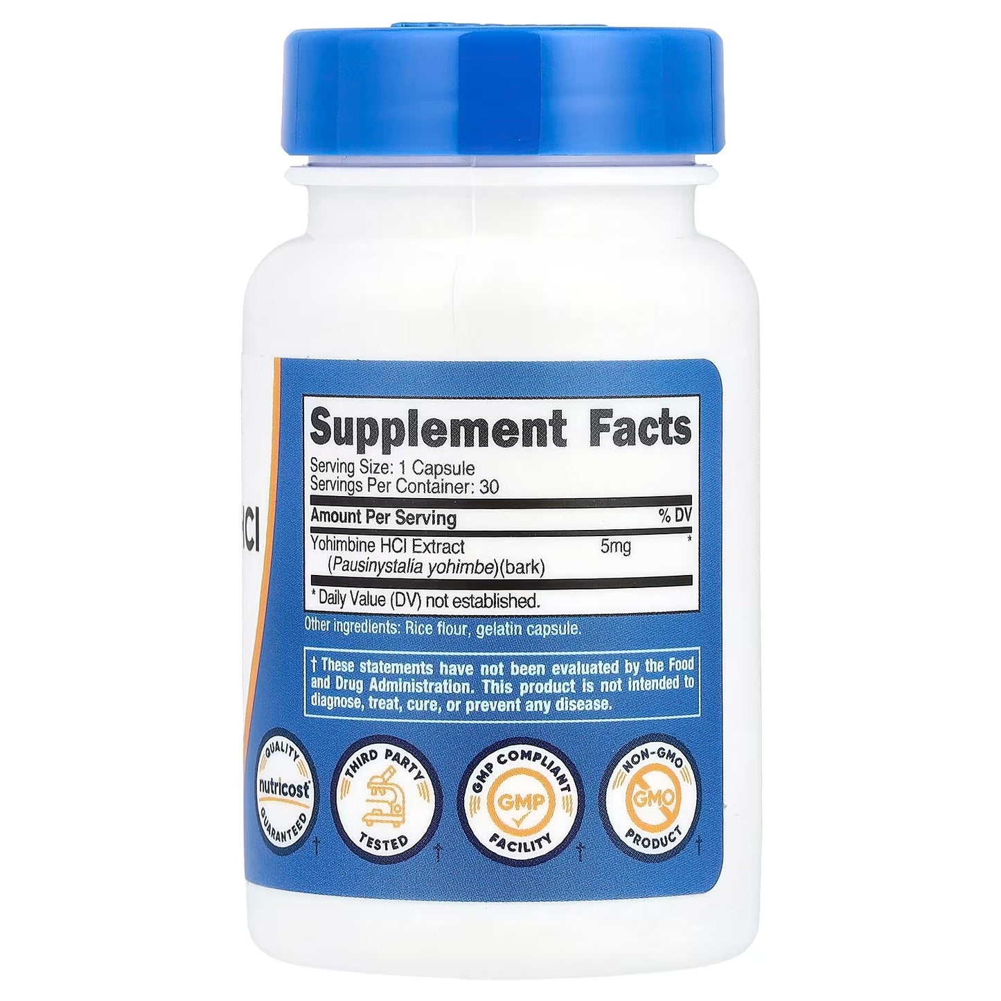 Nutricost Yohimbine HCl 5mg – 120 Capsules, Gluten-Free & Non-GMO