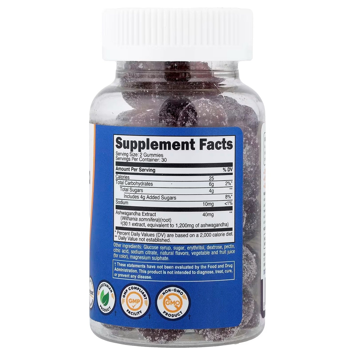 Nutricost Ashwagandha Extract Gummies – Mixed Berry, 60 Vegetarian Gummies, 30 Servings, Gluten-Free & GMO-Free