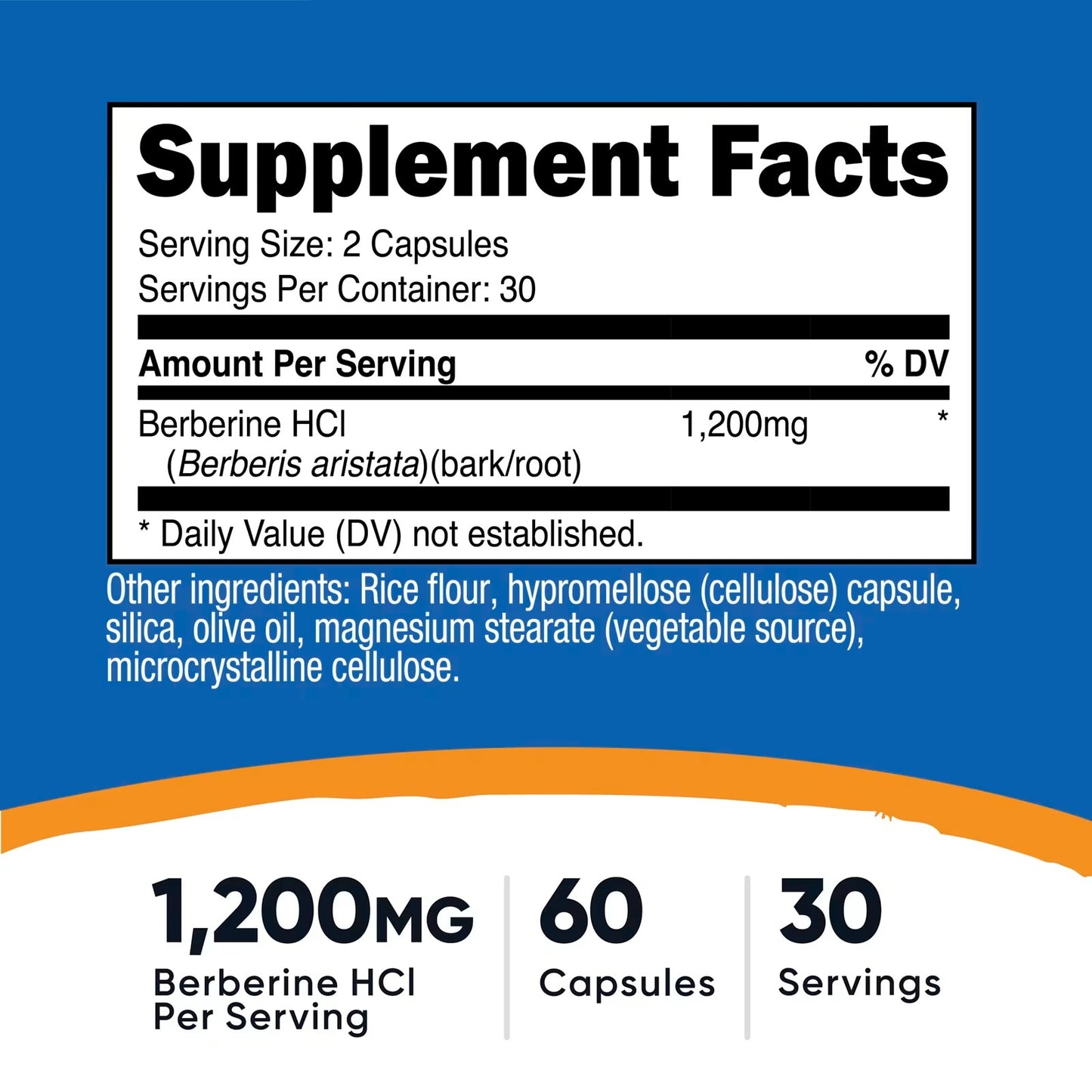 Nutricost Berberine HCl 600mg – 120 Capsules (2 Bottles) | Gluten-Free, Non-GMO Veggie Caps