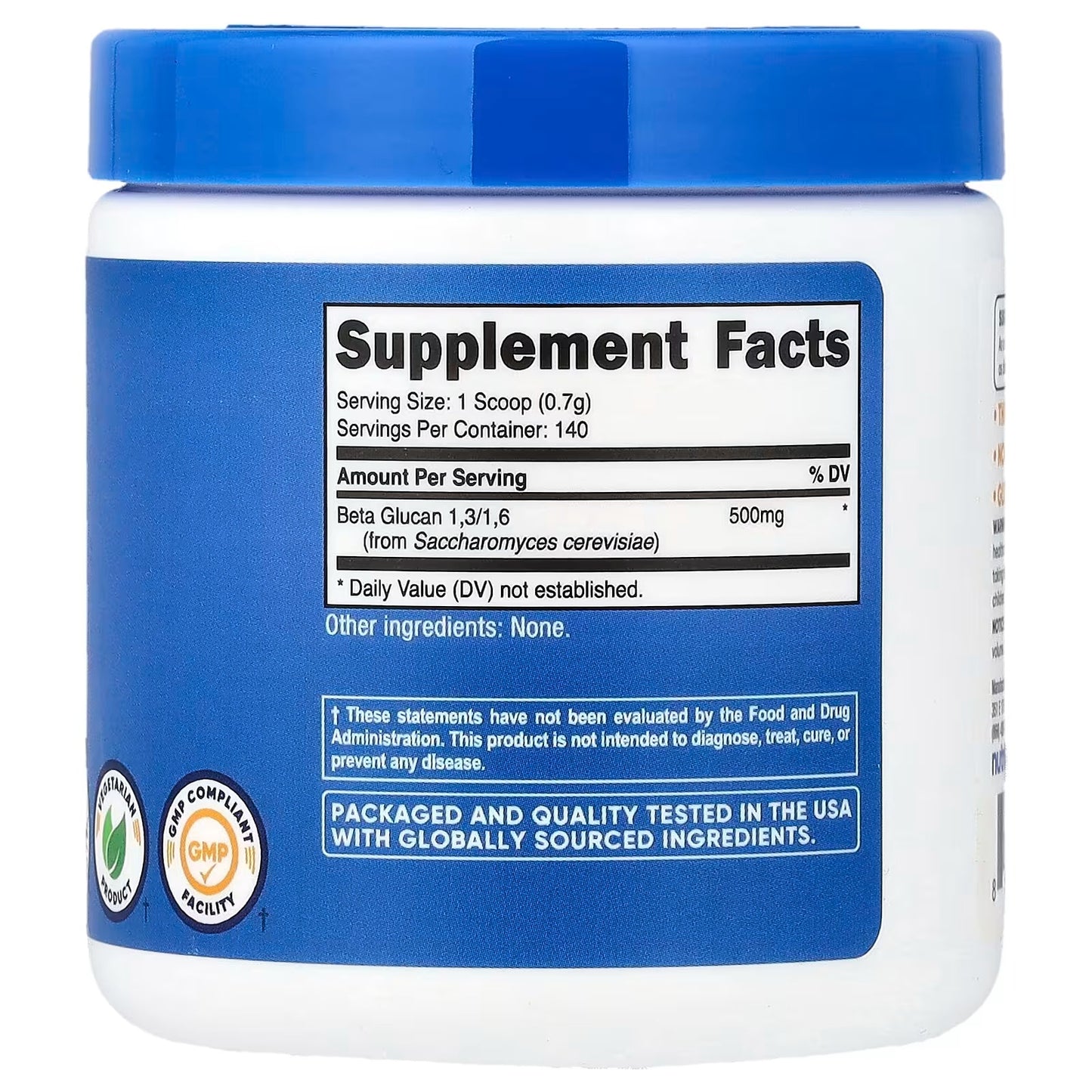 Nutricost Beta Glucan Powder 100g – 1,3/1,6 D-Glucan, Non-GMO Supplement