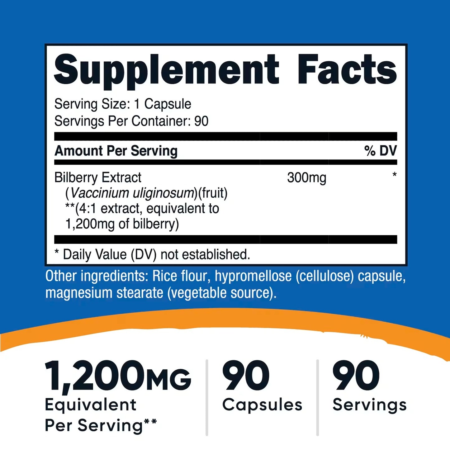 Nutricost Bilberry Extract – 90 Vegetarian Capsules, 90 Servings, Gluten-Free & GMO-Free