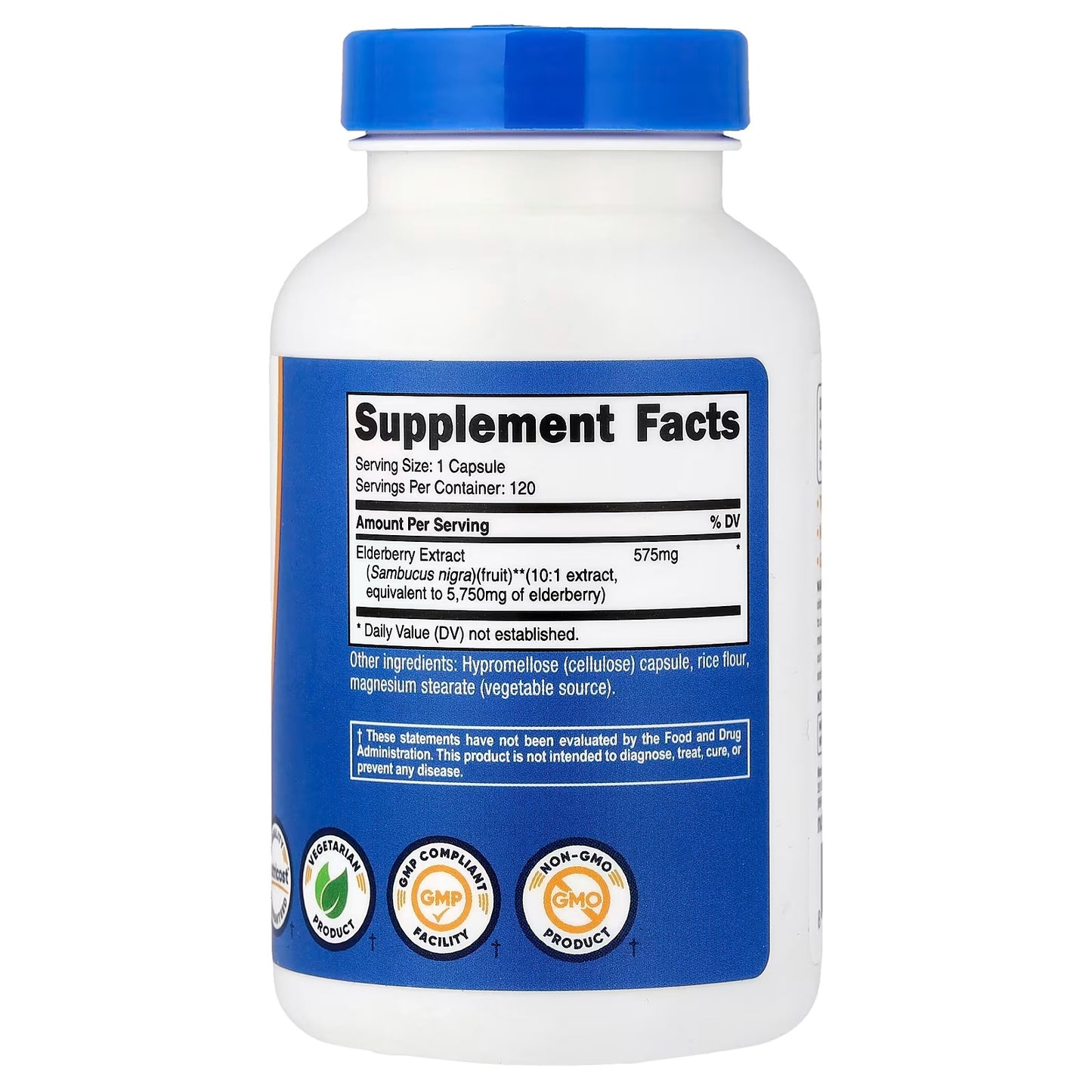 Nutricost Elderberry 575mg – 120 Capsules, Black Elderberry Herbal Supplement