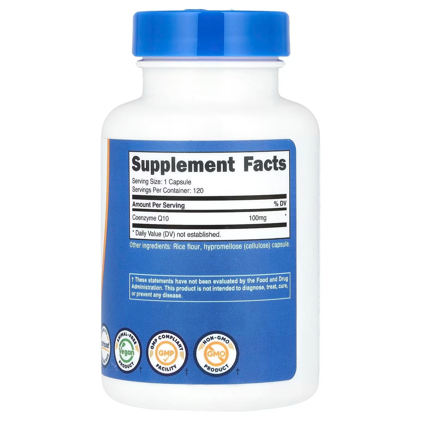 Nutricost CoQ10 100mg – 120 Vegetarian Capsules, 120 Servings, High-Absorption Coenzyme Q10, GMO-Free