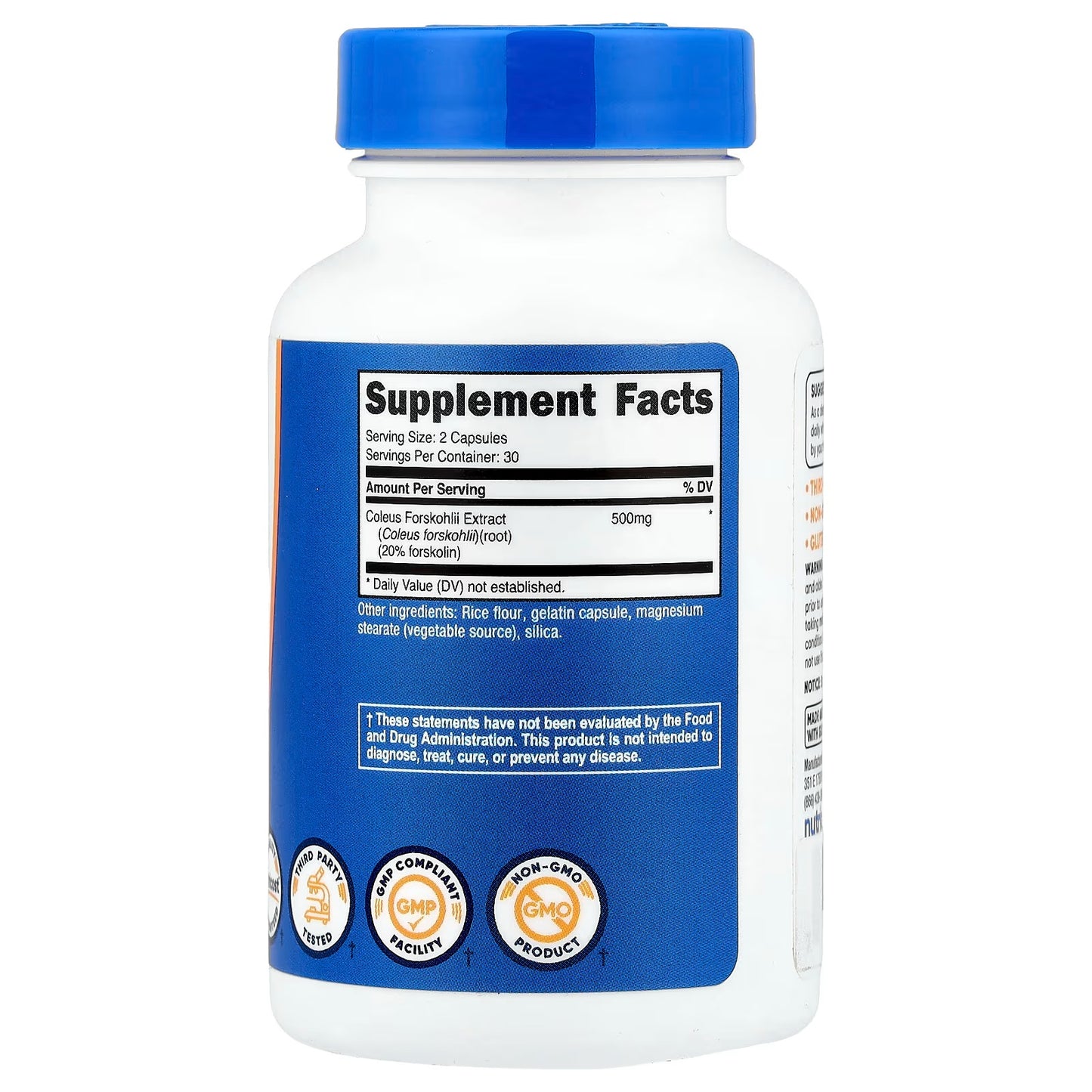Nutricost Coleus Forskohlii 250mg – 60 Capsules, Herbal Coleus Extract Supplement