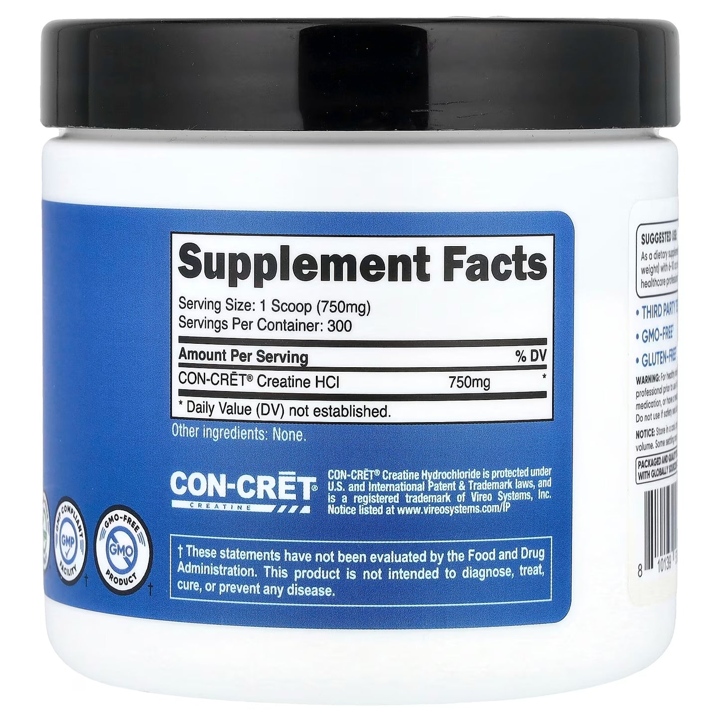 Nutricost Creatine HCl Powder 8 oz (227g) – Made with CON-CRET Creatine, Creatine Supplement