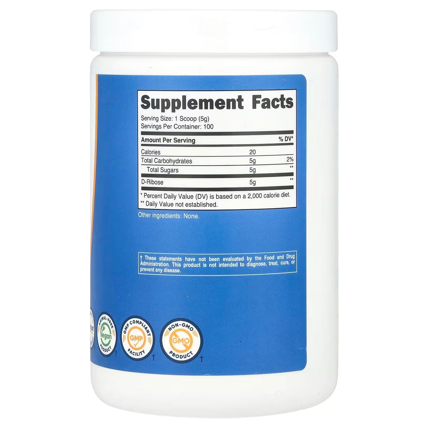 Nutricost D-Ribose Powder 500g – 5g Per Serving, GMO-Free Energy & Performance Supplement