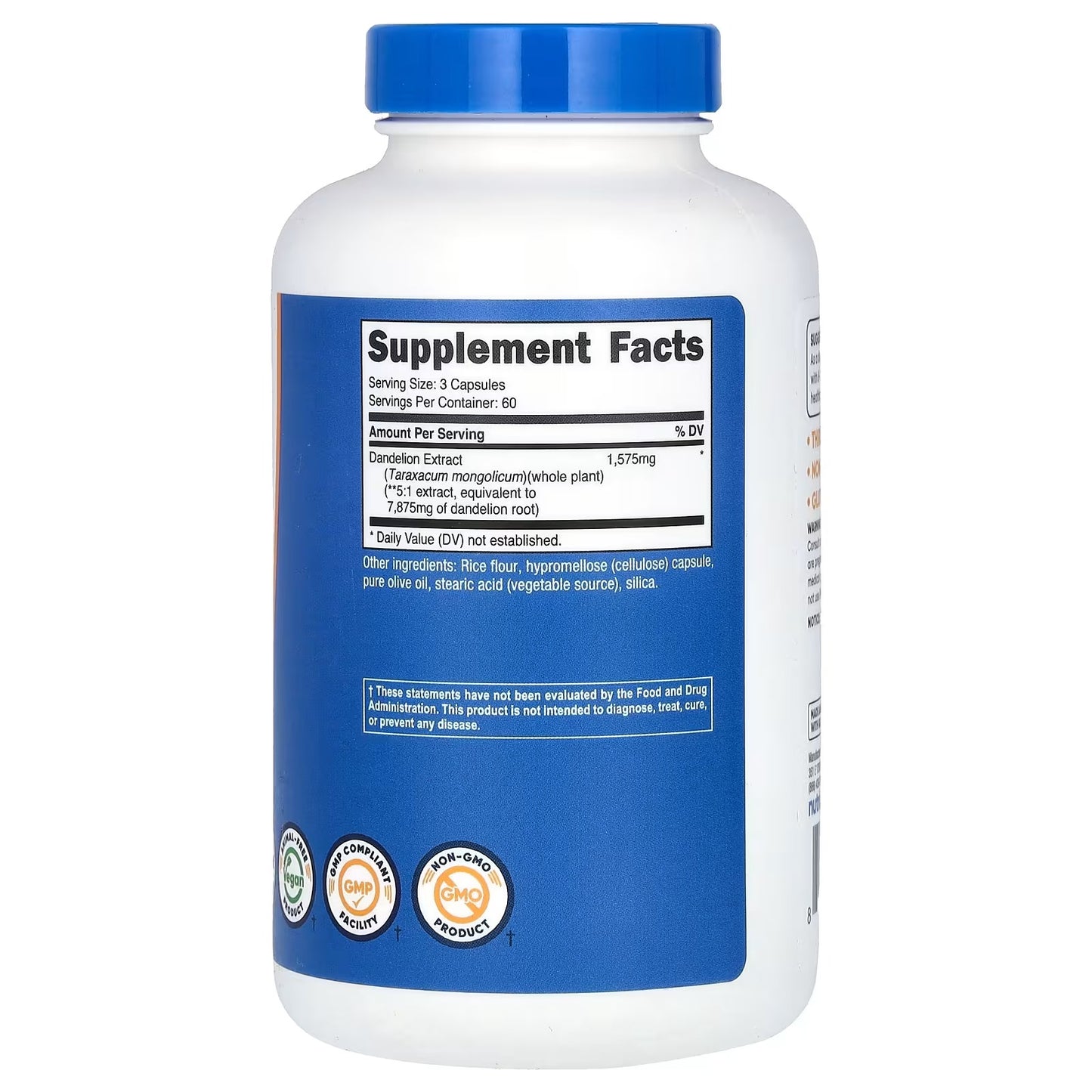 Nutricost Dandelion Extract – 180 Capsules, 60 Servings, Herbal Dandelion Supplement