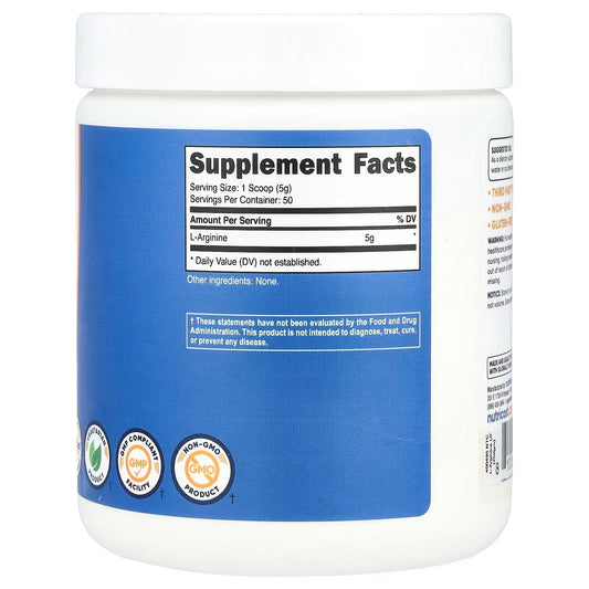 Nutricost L-Arginine Powder 250g – Pure L-Arginine, 5000mg Per Serving, Amino Acid Supplement