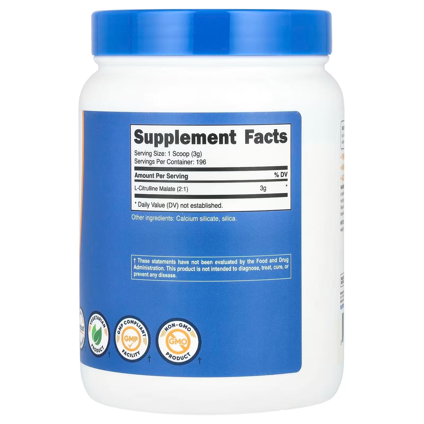 Nutricost L-Citrulline Malate 2:1 Powder 600g – Pure Amino Acid & Pre-Workout Supplement
