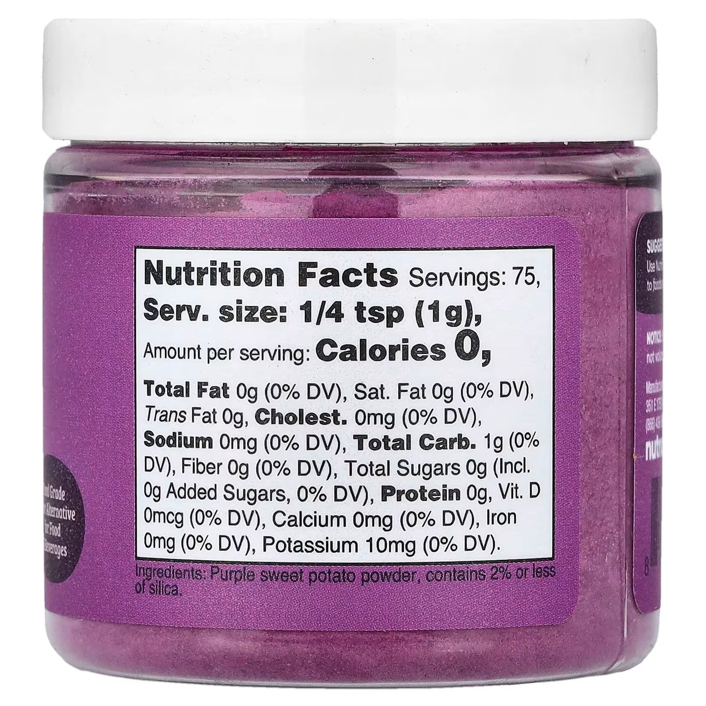 Nutricost Purple Plant-Based Food Coloring – Purple Sweet Potato Powder, Natural Food Color