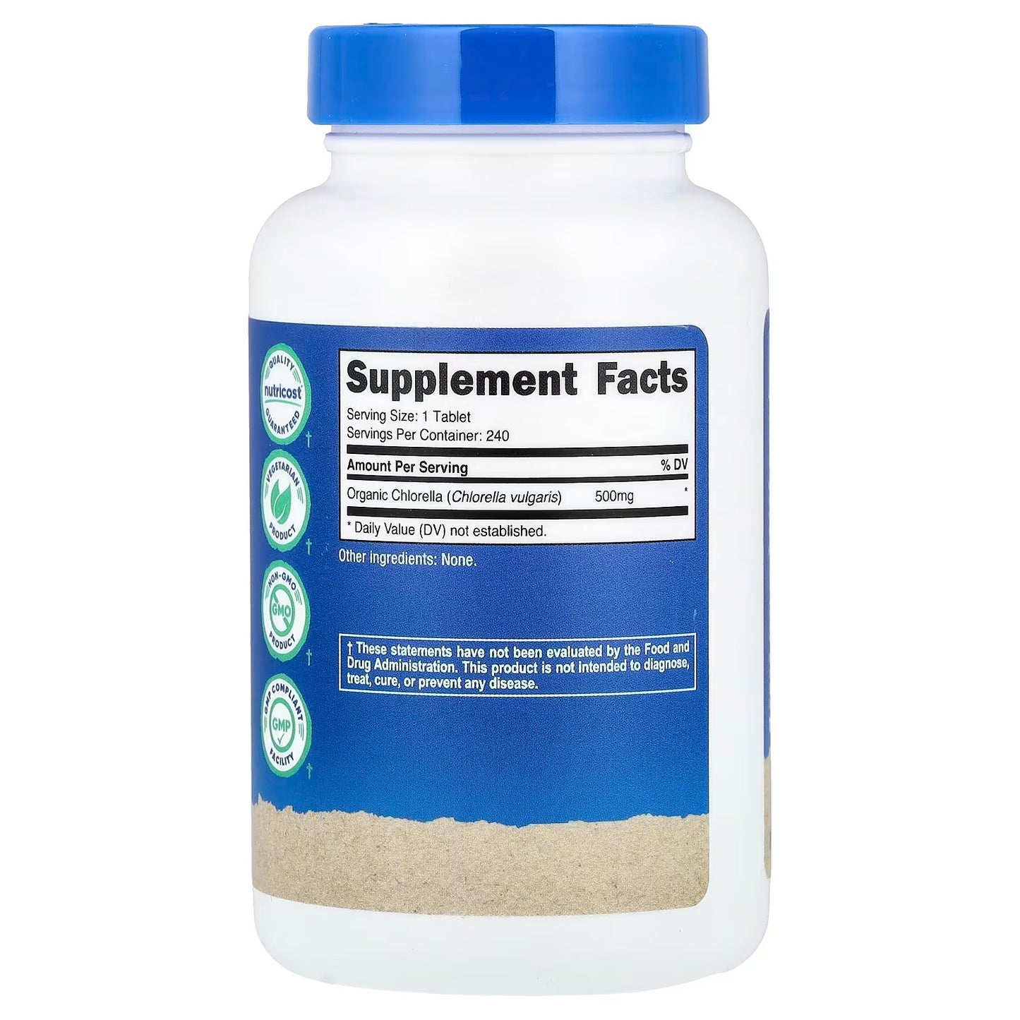Nutricost Organic Chlorella 500mg – 240 Tablets, Gluten-Free & Non-GMO Green Superfood Supplement