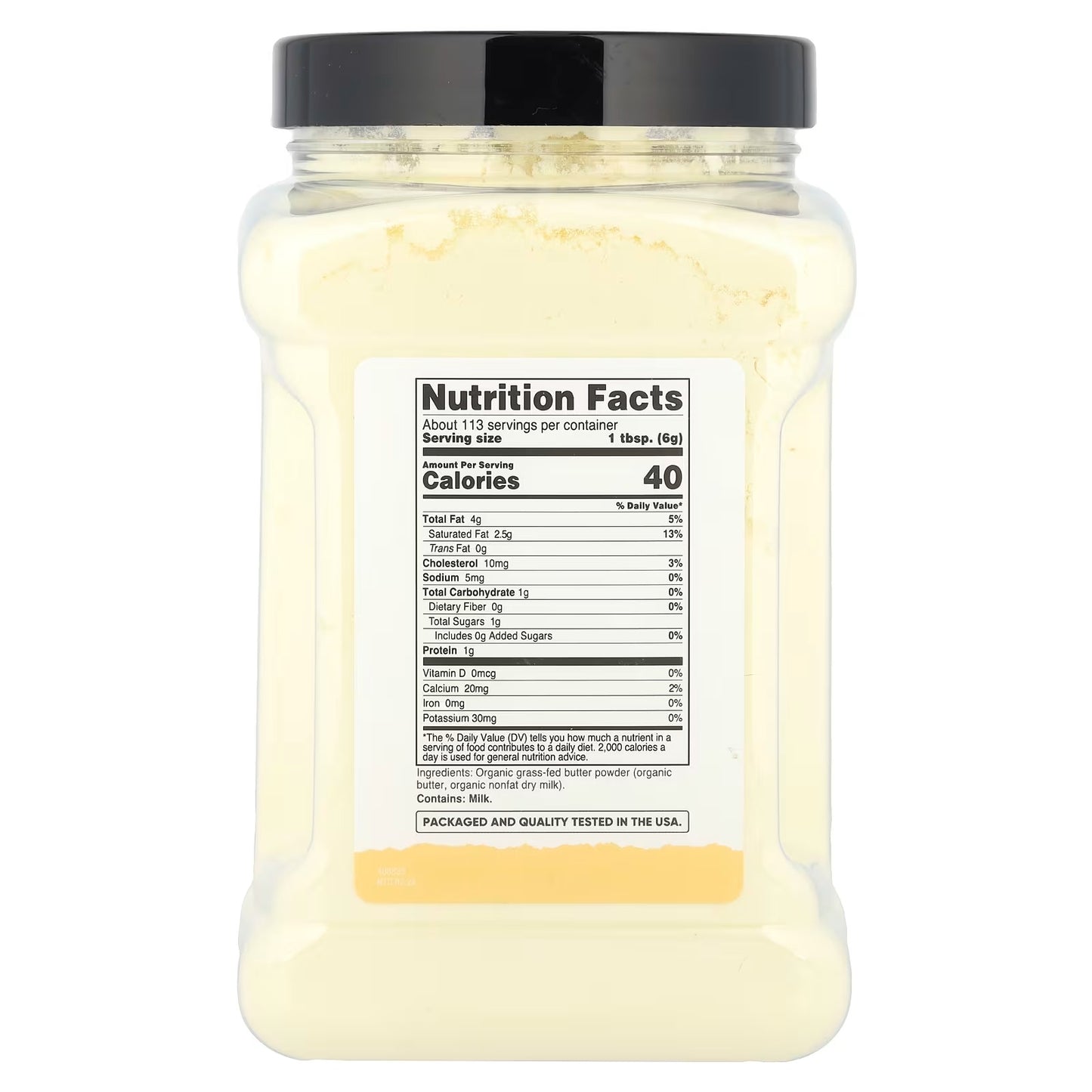Nutricost Organic Grass-Fed Butter Powder 1.5 lbs (680g) – Premium Dairy Butter Powder