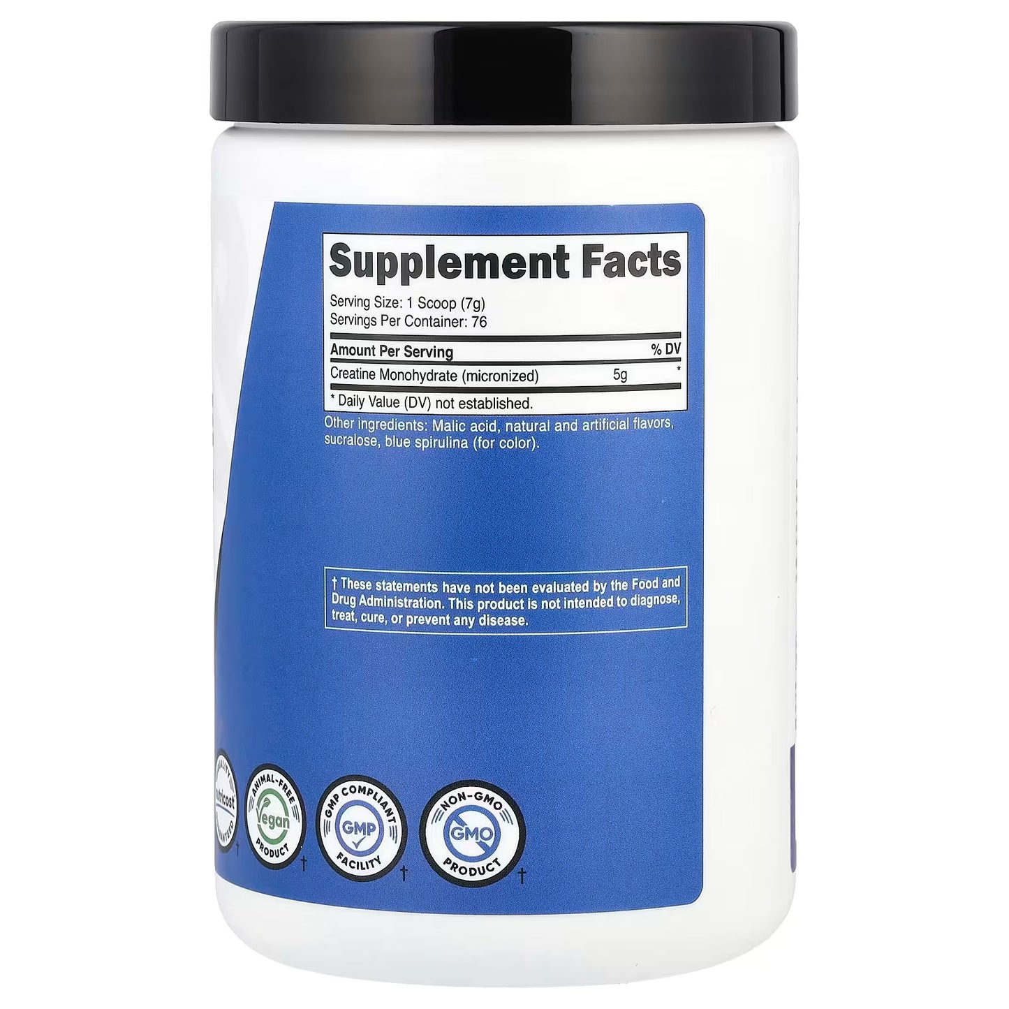 Nutricost Creatine Monohydrate Powder 500g (1.1 lbs) – Blue Raspberry Flavor, Micronized Creatine Supplement