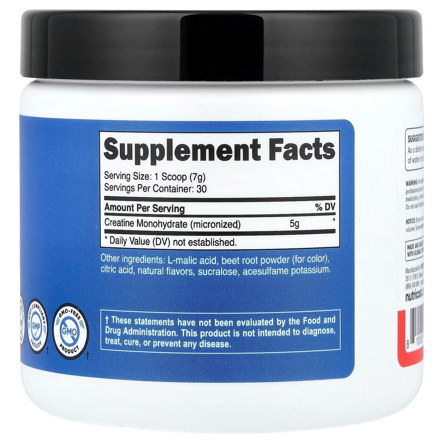 Nutricost Performance Creatine Monohydrate Red Alert 7.4 oz (207g) – Citrus Cherry, Creatine Supplement