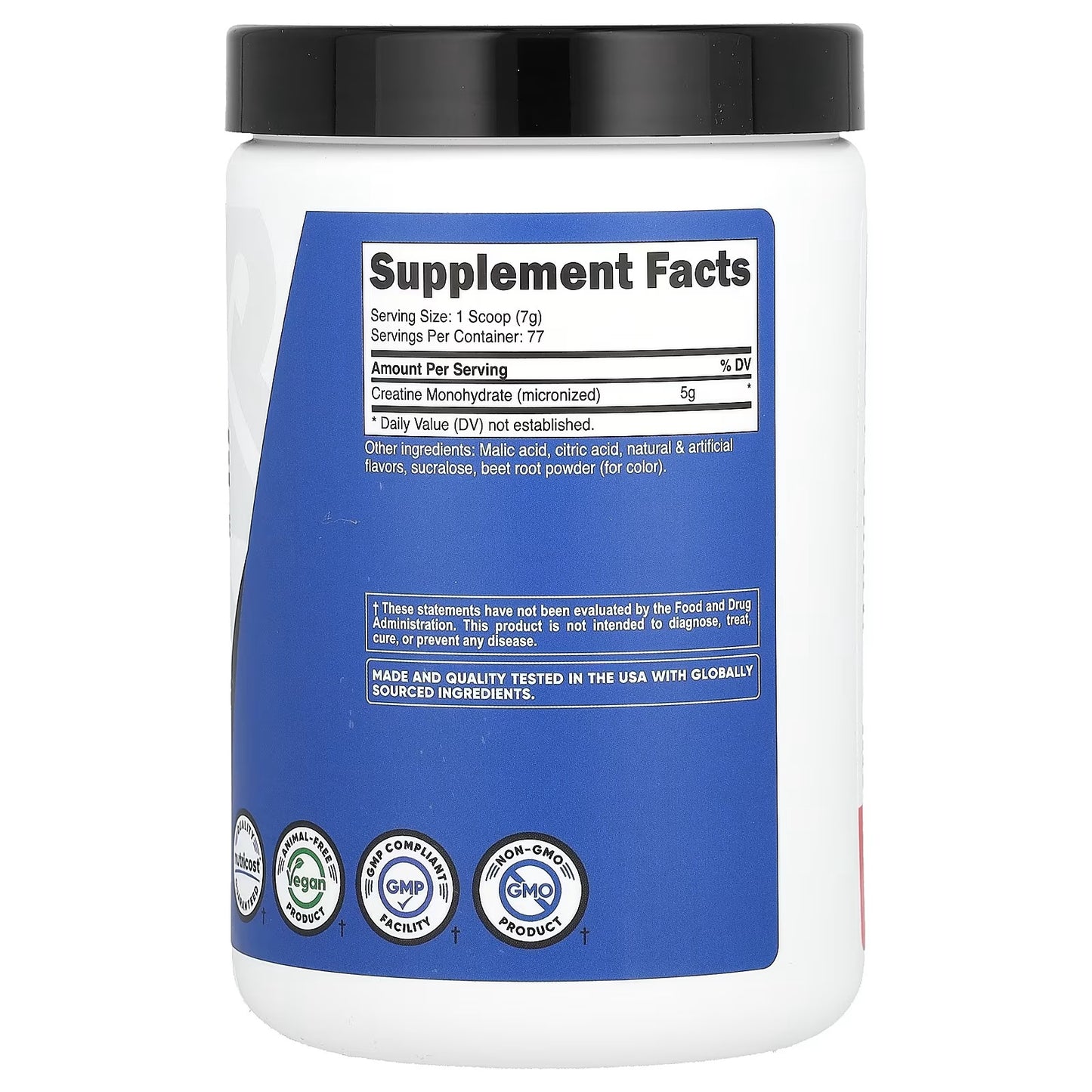 Nutricost Creatine Monohydrate Powder 500g – Watermelon Flavor, Micronized, Vegan, Gluten-Free & GMO-Free