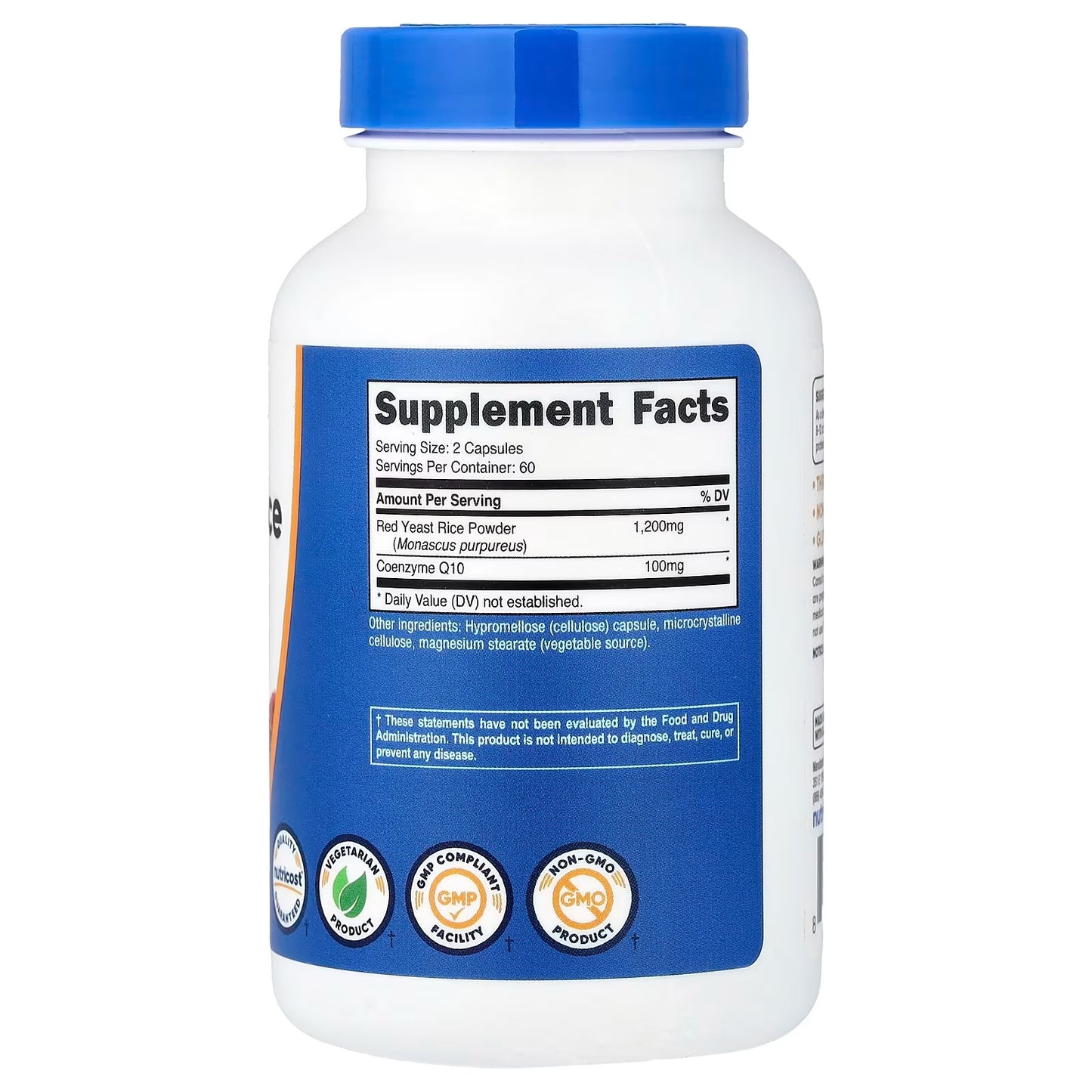 Nutricost Red Yeast Rice with CoQ10 1300mg – 120 Capsules, 60 Servings, Gluten-Free & GMO-Free