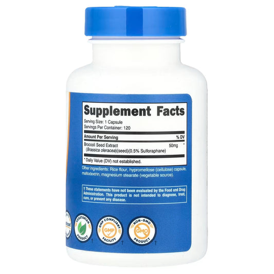 Nutricost Sulforaphane Glucosinolate (SGS) – 120 Capsules, Advanced Antioxidant & Wellness Supplement