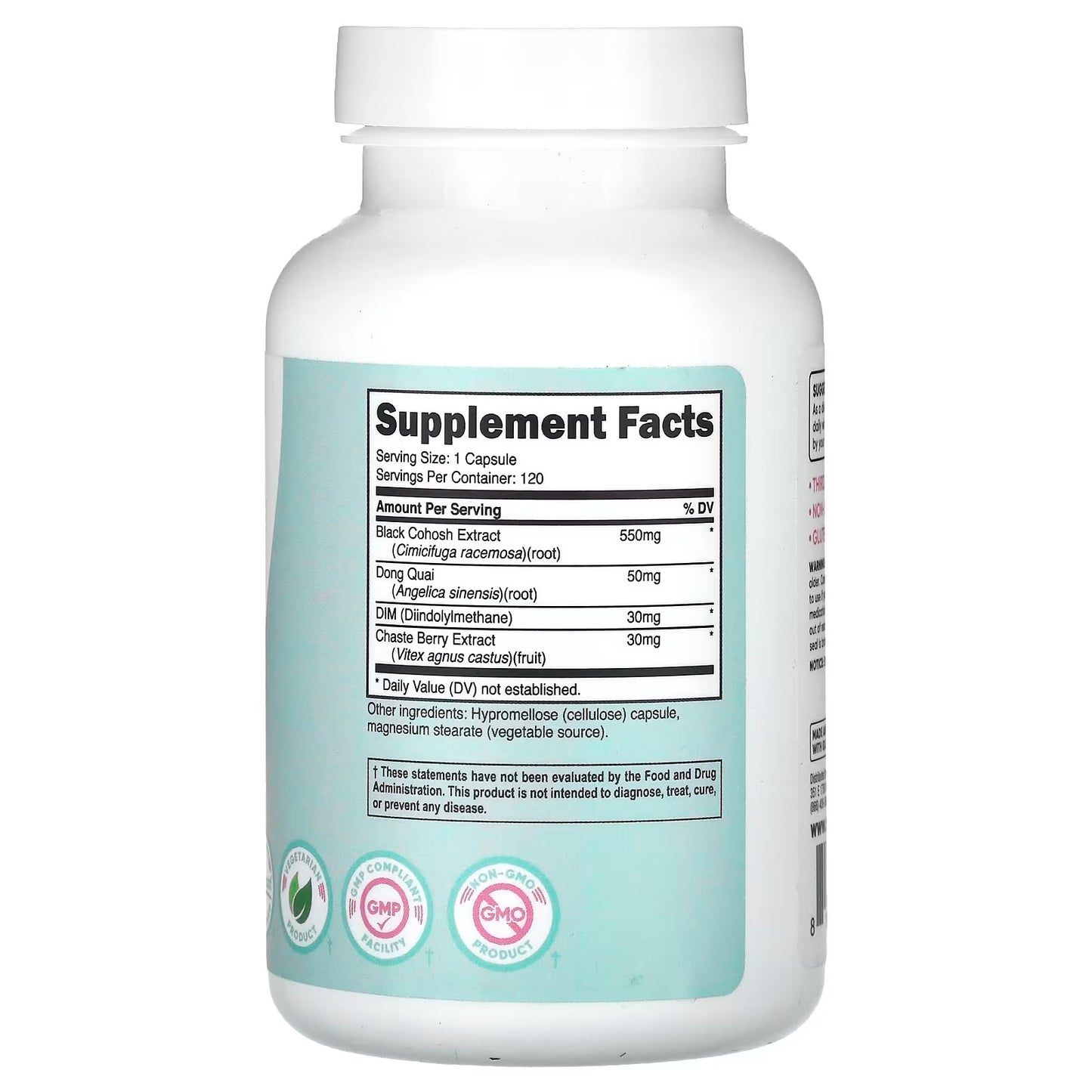 Nutricost Black Cohosh for Women 660mg – 120 Capsules, Gluten-Free Herbal Supplement