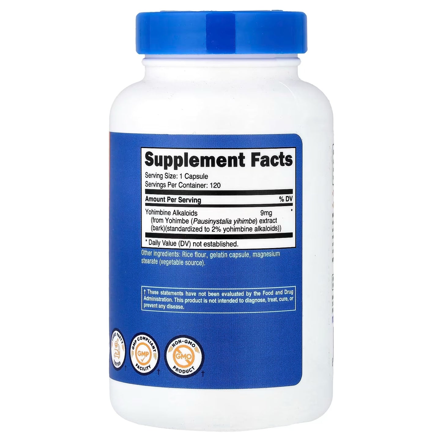 Nutricost Yohimbe Bark Extract 450mg – 120 Capsules, 9mg Yohimbine Alkaloids, Herbal Supplemen