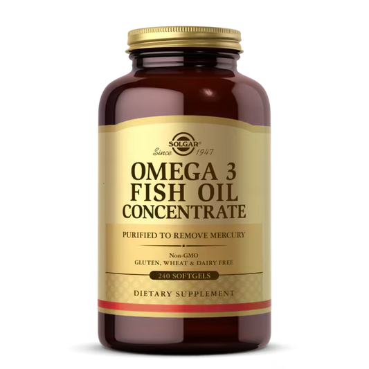 Solgar Omega 3 Fish Oil Concentrate Cardiovascular health Brain and eye health Joint comfort Softgels