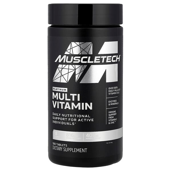 Muscle Tech Platinum Multivitamin Daily Nutritional Support for Active Individuals Tablets