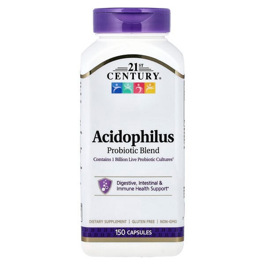 21st Century Acidophilus Probiotic Blend Contains 1 Billion Live Probiotic Cultures Digestive, Intestinal & Immune Health Support Capsules