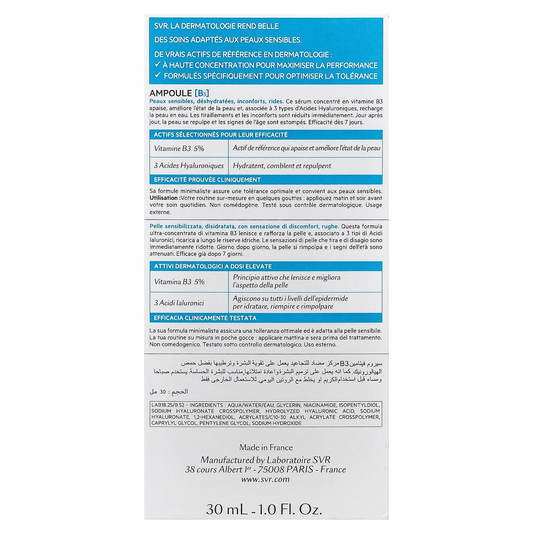 SVR  [B3] Ampoule Hydra Anti-wrinkle Moisturizing Strengthens 30 ml