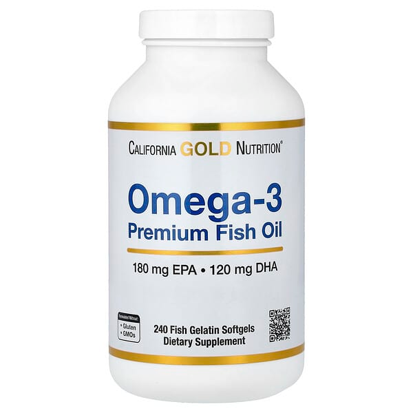 California Gold Nutrition Omega-3 Premium Fish Oil Fish Gelatin Softgels