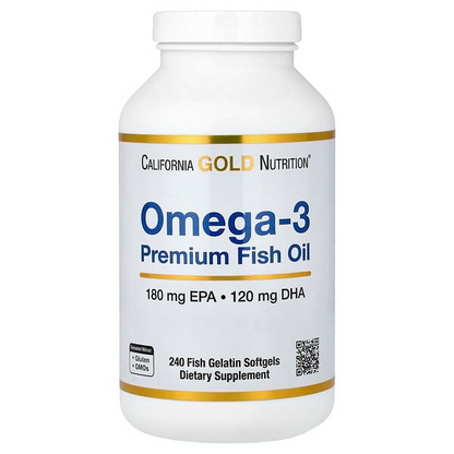 California Gold Nutrition Omega-3 Premium Fish Oil Fish Gelatin Softgels