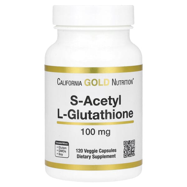 California Gold Nutrition S-Acetyl L-Glutathione 100 mg Veggie Capsules