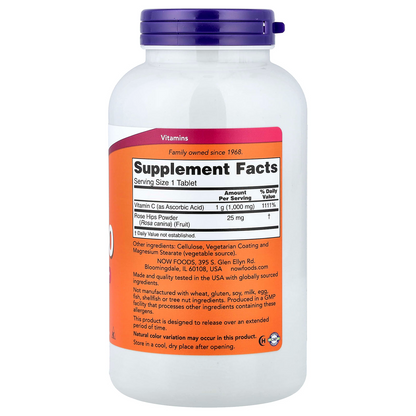 Now Foods C-1000 Antioxidant Support Collagen Formation Skin, Bone and Joint Support Nutrient Utilisation Support 250 Tablets