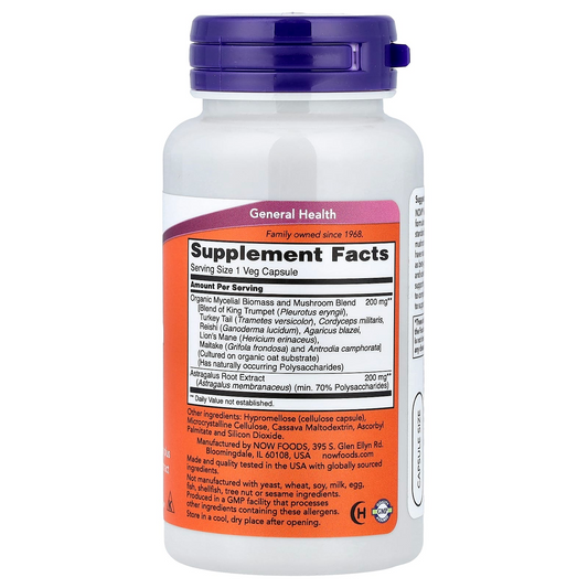 Now Foods Mushroom Immune Renew Immune System Support 90 Veg Capsules