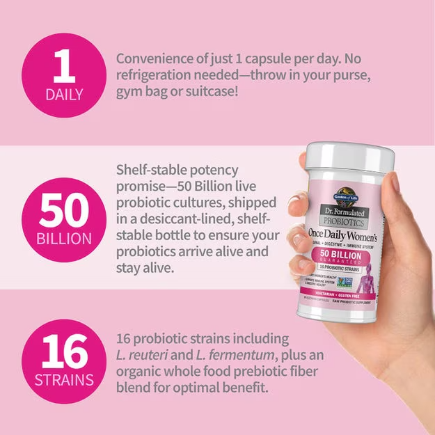 Garden of Life Dr. Formulated Probiotics Once Daily Women's 50 Billion 30 Vegetarian Capsules