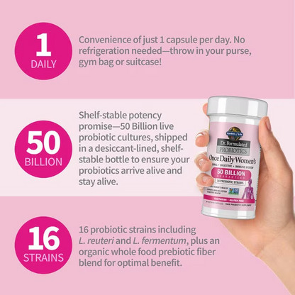 Garden of Life Dr. Formulated Probiotics Once Daily Women's 50 Billion 30 Vegetarian Capsules