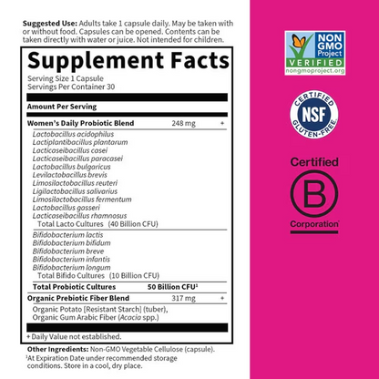 Garden of Life Dr. Formulated Probiotics Once Daily Women's 50 Billion 30 Vegetarian Capsules