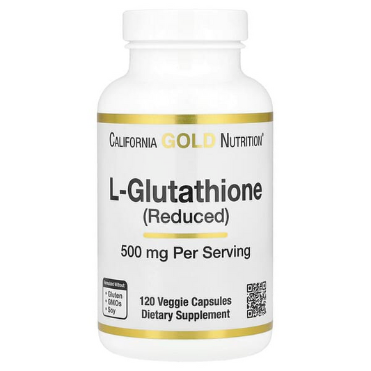 California Gold Nutrition L-Glutathione (Reduced) 500 mg Veg Capsules