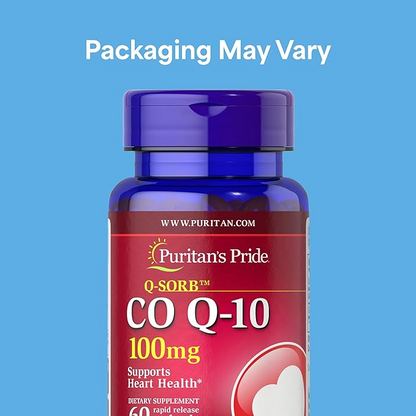 Puritan's Pride Co Q10 100mg Supports Heart Health Rapid Release Softgels