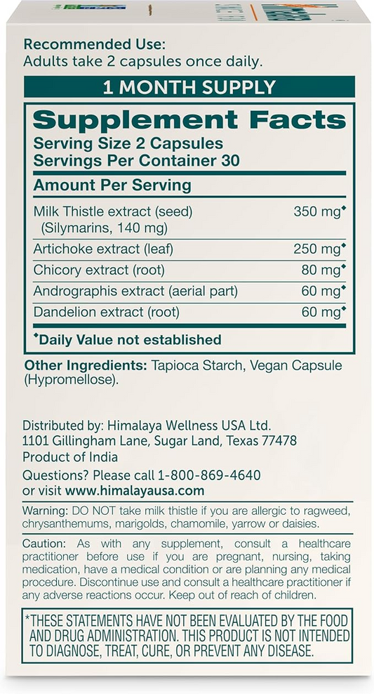 Himalaya Milk Thistle Liver Support 60 Capsules