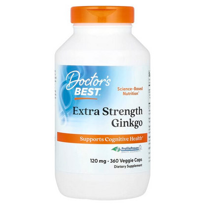 Doctor's Best Ginkgo 120 Mg Cognitive Support Brain Circulation Antioxidant Support Veggie Caps