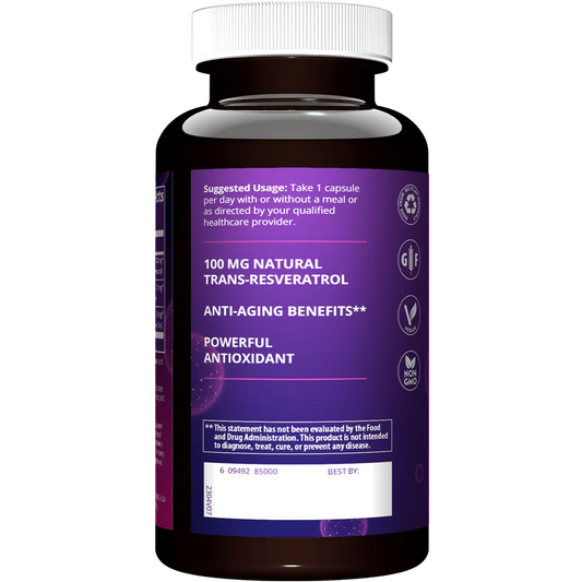 MRM Nutrition Resveratrol Healthy aging Antioxidant support 60 Vegan Capsules