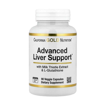 California Gold Nutrition Advanced Liver Support with Milk Thistle Extract L-Glutathione 90 Veggie Capsules