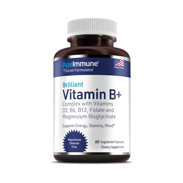 AgeImmune Vitamin B Complex with Vitamin D3 B12 B6