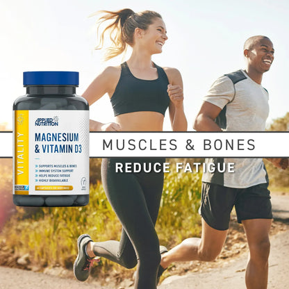 Applied Nutrition Magnesium & Vitamin D3 Muscle & Bone Health 60 Capsules