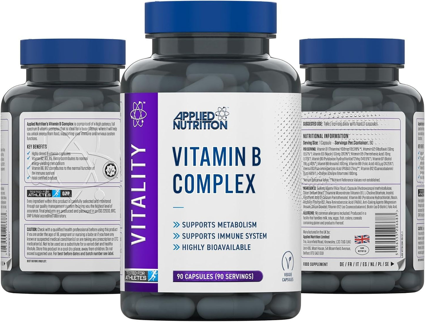 Applied Nutrition Vitamin B Complex Multivitamin 90 Capsules